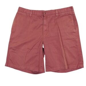Orvis Chino Shorts Mens 38 Nantucket Red Cotton Twill Outdoor Logo Casual Hiking